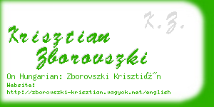 krisztian zborovszki business card